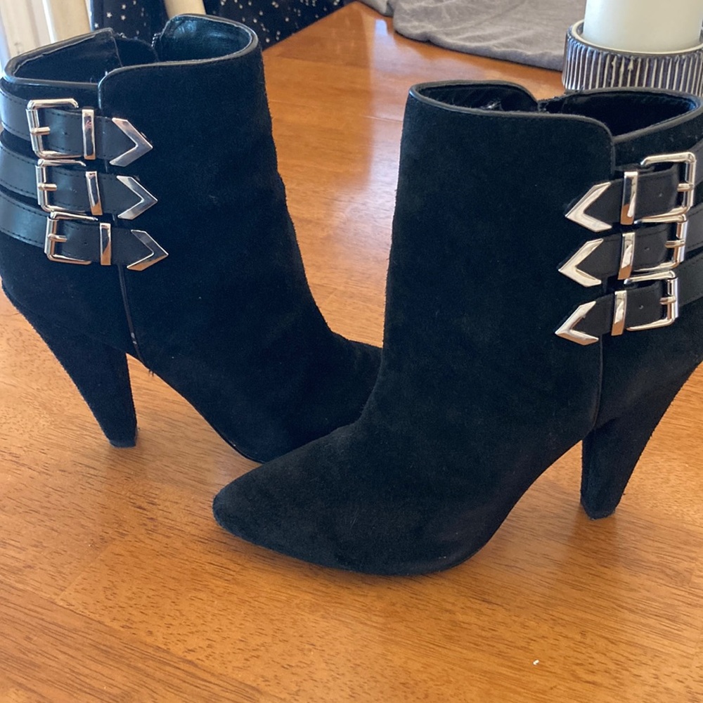 Dolce Vida black suede booties; size 7